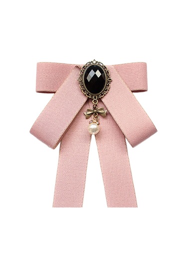 Suntek Şerit Yay Broş Üniforma Bluz Öğrenci Için Pembe