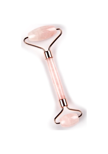 Pembe Kuvars Doğal Taş Masaj Taşı - Face Roller