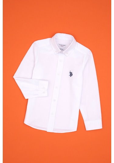 U.s. Polo Assn. Erkek Çocuk Beyaz Gömlek Basic 50316801-vr013 Beyaz