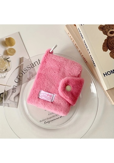 Elmpaly Şık Pembe Kız Cüzdanı Fermuarlı Zarif Kart Ve Bozukluk Gözü Kelebek Fiyonk Detaylı