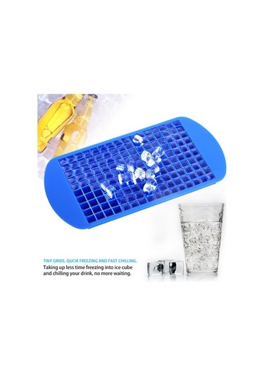 Besthome1 Gıda Kalitesi 160 Hücreli Buzluk, Blender İçin Küçük Buz, Makinaya Yıkama Uygun Mavi Buz Formu, Çok Renkli Çok Renkli