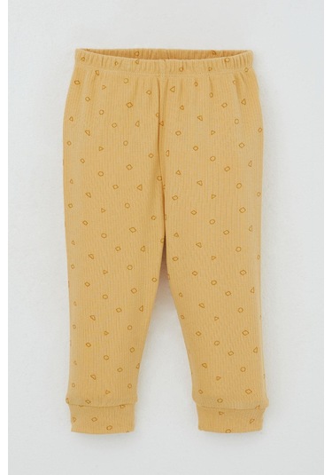 Breeze Erkek Bebek Pijama Takımı Omuzdan Patlı Mini Geometrik Şekiller 4 Ay-1 Yaş, Hardal Sarı Hardal Sarı