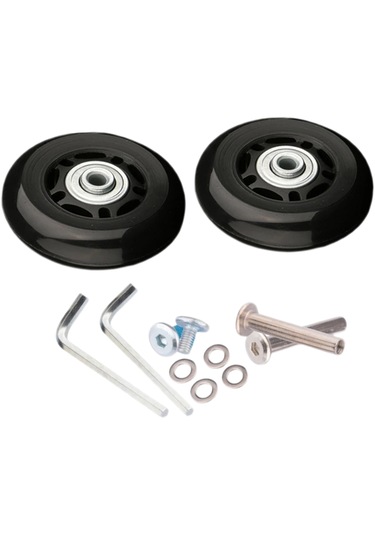 Suntek Bagaj Bavul Tekerlekleri Aşınmaya Dayanıklı Esnek 40x18mm Siyah