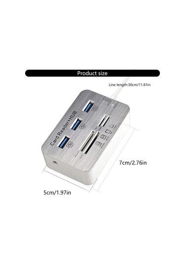 Usb3.0 Hub Kart Okuyucu Combo Sdtf Hafıza Kartı Okuyucu Usb Disk Pc