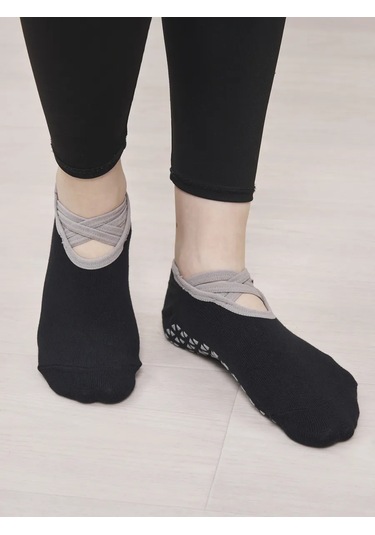 Oke Spor, Yoga Ve Fitness İçin Kısa, Kaymaz Çorapl 366482382 Siyah