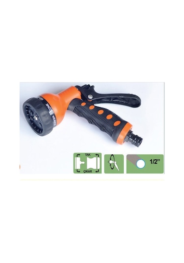 Sulama Tabancası - 4lü Sulama Sistemi 7 Fonkiyonlu 5306