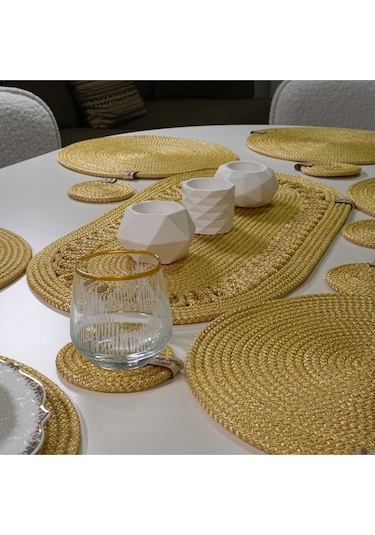 Supla Zdh-302 Yuvarlak Zengin Set Runner Sarı