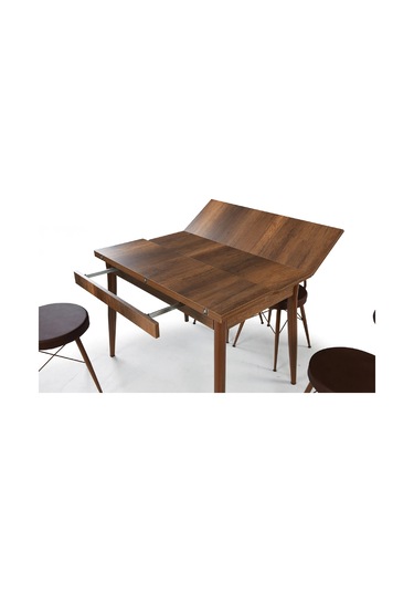 Kartal Dikdörtgen Masa, Eyfel Sandalye, Ceviz, 100x65 Ceviz