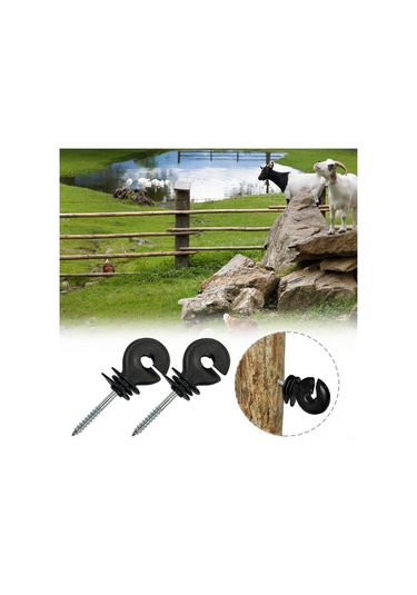 Xindoker 20 Adet Çiftlik Elektrikli Çit İzolatörü, Otomatik Vidalama Tipi Hayvan Barajı İzolasyon Çivi