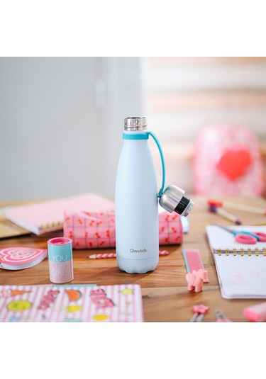 Qwetch QK9007 Kids Isı Yalıtımlı 500 ML Termos - Minibüs Desenli