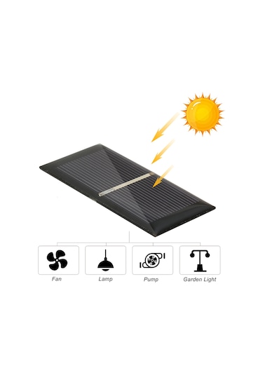 Konesam 0.5v 0.3w Yüksek Verimli Dıy Güneş Paneli - Su Geçirmez, Taşınabilir, Çok Amaçlı 65x35mm