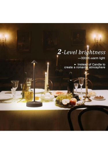 Tenfowee Taşınabilir Led Dokunmatik Lamba, 2 Seviye Parlaklık, Ip54 Suya Dayanıklı, 3000mah Pil İle Uzun Ömürlü Kullanım