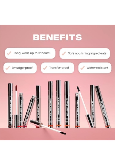 Sacheu Stay-n Nude Duo Uzun Süre Kalıcı Dudak Şekillendirme Ve Parlaklık Seti 2x3.5ml Set