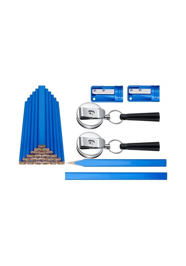 Suntek Marangoz Seti İnşaat Taslaklığı Için Dıy Düz 20-adet-mavi-kalem