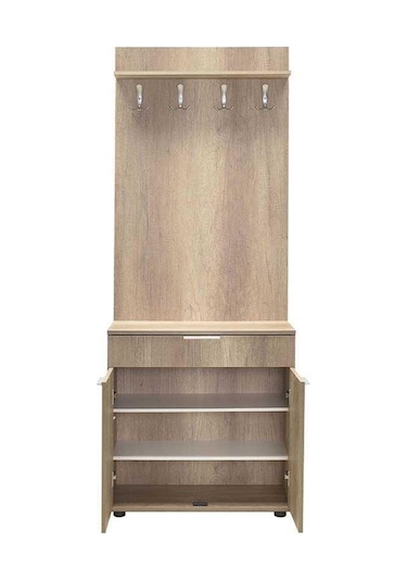 Adoremobilya Porto Iki Kapılı Çekmeceli Portmanto Ve Ayakkabı Dolabı - Tori