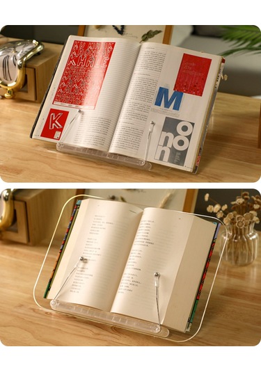 Geeroyoo Taşınabilir Akrilik Kitap Standı - 13 Açı Ayarlı, 14-17.3" Dizüstü Ve Tabletler İçin Hafif Ve Dayanıklı Gümüş