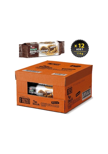 Eti Burçak Sütlü Çikolatalı Bisküvi 12 x 114 G