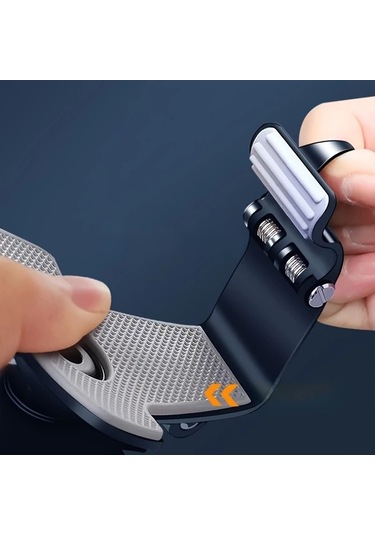 Boatshop1 Lcars Araç Gösterge Paneli Montajı Dönebilen Oval Şekilli Telefon Tutucu Araç Navigasyonu Stabilite İçin Gümüş