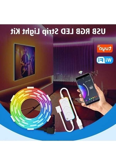 Opulentliving Geeroyoo Wifi Rgb Led Şerit Işık - Usb 5v, Müzikli, 5050 Led, 100-750cm Uzunluk Seçenekleri Diğer