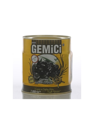 Gemici Zeytinleri Gurme Siyah Zeytin 2 x 2 KG