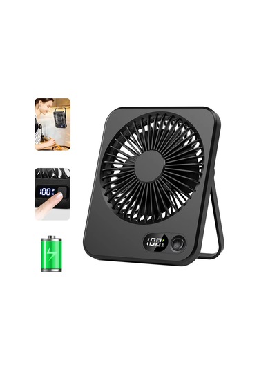 Taşınabilir Masa Fanı Usb Şarj Edilebilir 180 Güç Göstergeli