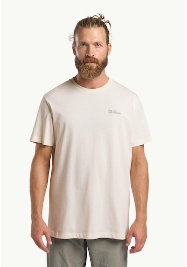 Jack Wolfskin Essential T M Erkek T-shirt-29706 Krem