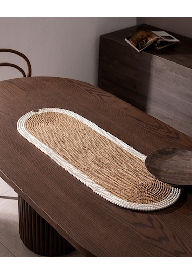 Madame Coco Alsace Masa Runner - Beyaz/naturel 8684427222669 Çok Renkli