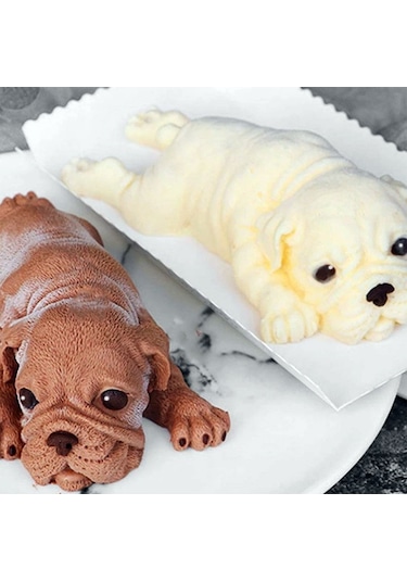 Yunboo Kreatif Shar Pei Silikon Kalıbı - Evde Çikolata, Dondurma, Mousse Ve Pasta Yapımı İçin Dıy Ev Fırın Gereci Shar Pei 06 Diğer