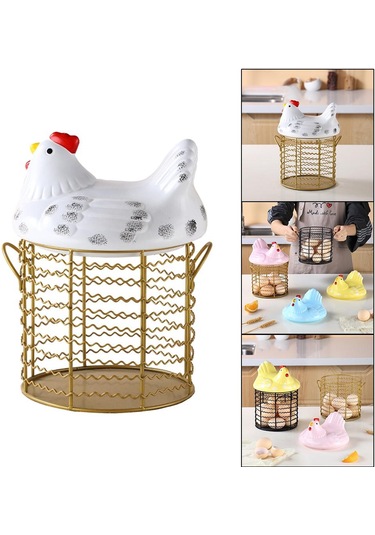 Suntek Vintage Tel Sepet Kulplu Yumurta Çiftlik Tarzı Depolama Stil 5 Diğer