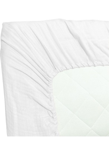 4 Katlı Müslin Bebek Nevresim Takımı Uyku Seti %100pamuk Beyaz