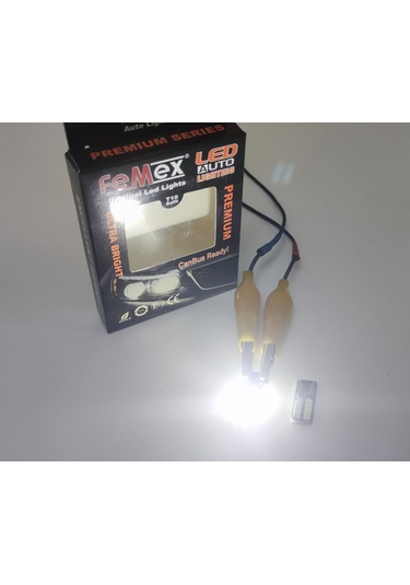 Femex  T10-24Ledli Mini Yassı Led Ampul Beyaz Aktif Canbus Ultra P