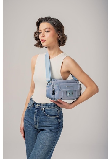 Ççs Kadın 17890 Omuz Çantası Mavi