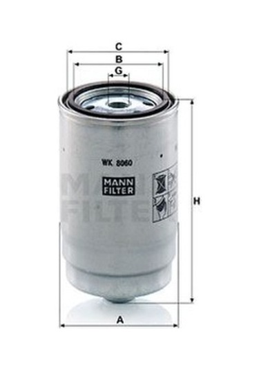 MANN WK8060Z Mazot Filtresi 16- Tucson-Sportage