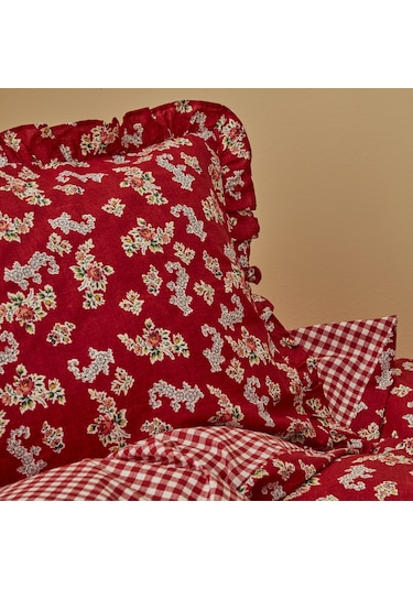Karaca Home Carlo %100 Pamuk Çift Kişilik Nevresim Takımı Kırmızı