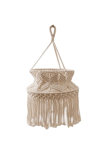 Homyl Makrome Dokuma Abajur Asılı Lamba Kapağı Ev Duy-olmadan