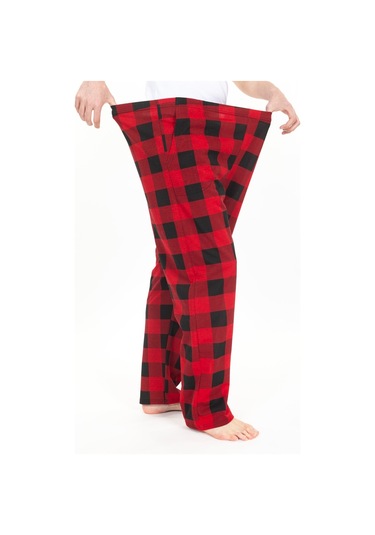 Büyük Beden Erkek Pijama Altı Cepli Fermuarlı Blr-08- 1005 Kırmızı