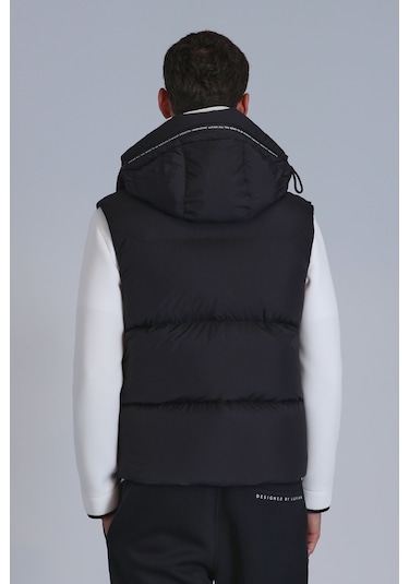 Lufian Erkek Emir Kaz Tüyü Yelek 112130026 Siyah Siyah