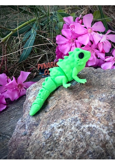 İguana Oyuncak 3d Hareketli Yeni Nesil Organik Model - Orta Boy