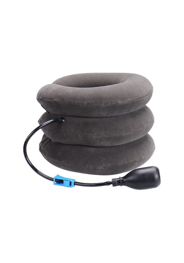 Didadodo Boyun Masajı Şişme Yaka, Baş Ağrısını Azaltır, Servikal Omurga Hafifliğini Sağlar Antrasit