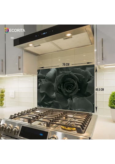 Decorıta Cam Ocak Arkası Koruyucu | Karagül Desen