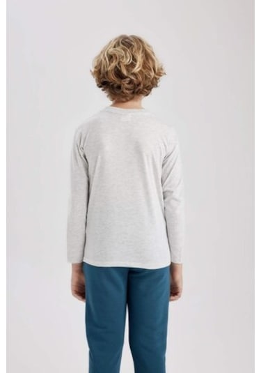 DeFacto Erkek Çocuk Bisiklet Yaka Basic Düz Uzun Kollu Tişört B7771A8NSGR400 Gri DeFacto Erkek Çocuk Bisiklet Yaka Basic Düz Uzun Kollu Tişört B7771A8NSGR400 Gri