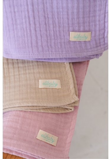 Pamuk 4 Katlı Müslin Battaniye Seti 3'lü Pembe