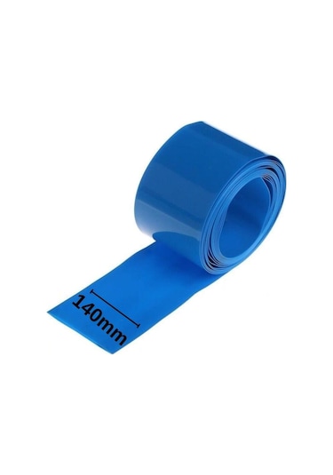 Shrink - 140mm Lityum Batarya Kaplama Isıyla Daralan Pvc Makaron 1 Metre