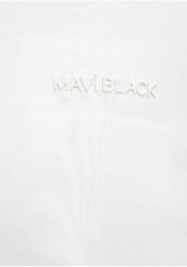 Mavi - Mavi Black Ekru Basic Tişört 0612645-70057