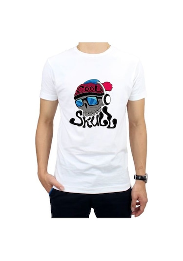 Hidz Cool Skull Kurukafa Unisex Tişört Tip 4 001