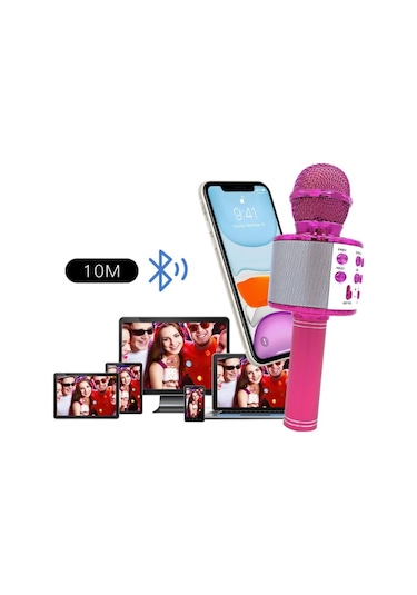 Periboia Kablosuz Hoparlörlü Bluetooth Karaoke Mikrofonu
