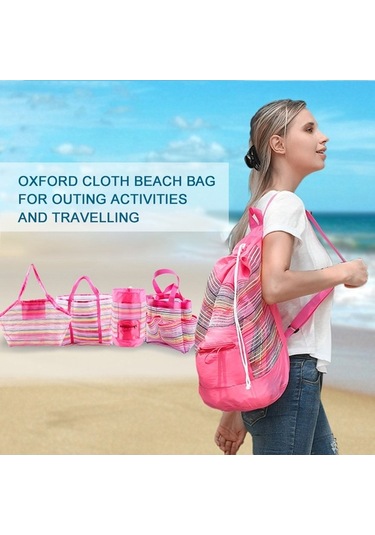 Pazly Çoklu Tasarım Oxford Kumaş Plaj Çantası 5 Farklı Tarzda - 24x11x23 Cm Diğer