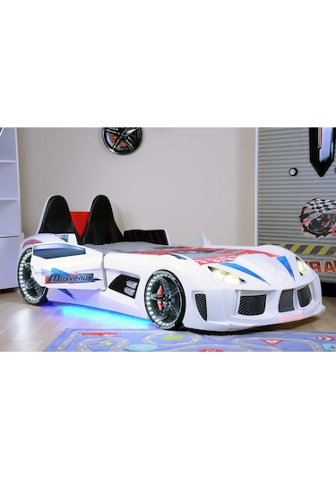 Setaymobilya Arabalı Yatak , Audi V7 Kapıları Açılan , Full Ledli , Koltuklu