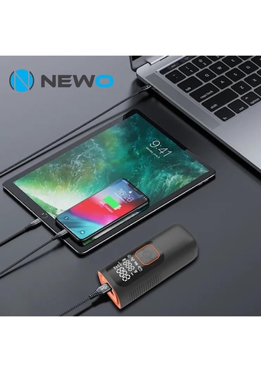Newo Şarjlı Lastik Şişirme Pompası Işıklı Nw01-p