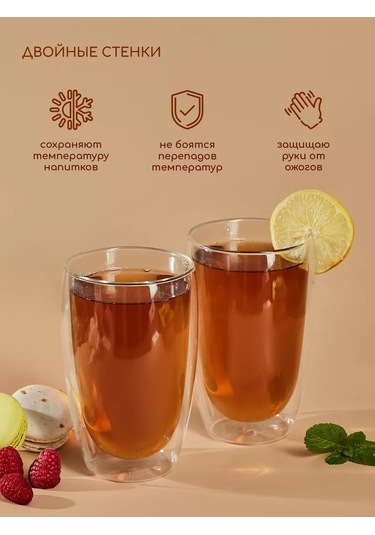 Multıstore 400 Ml Cam Bardaklar, 2'li Set 185447665 Beyaz